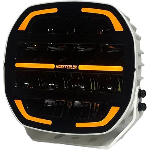 Monsterlux Core 7 led lisävalo pyöreä 7" valkoinenrunko