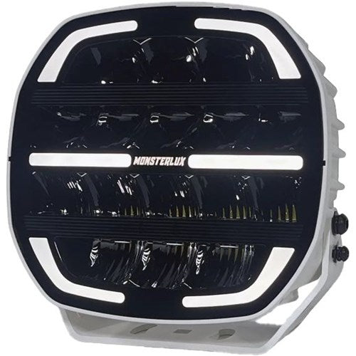 Monsterlux Core 9 led lisävalo pyöreä 9" valkoinenrunko