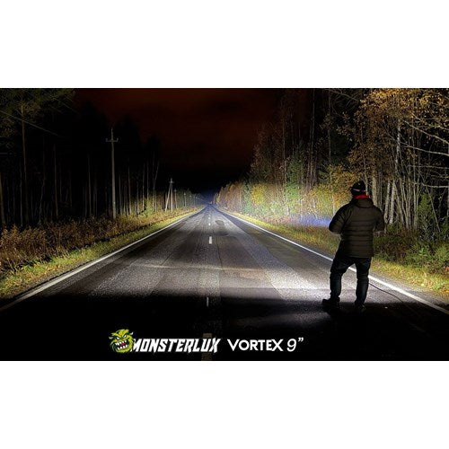Monsterlux Vortex 9 led lisävalo pyöreä 9"