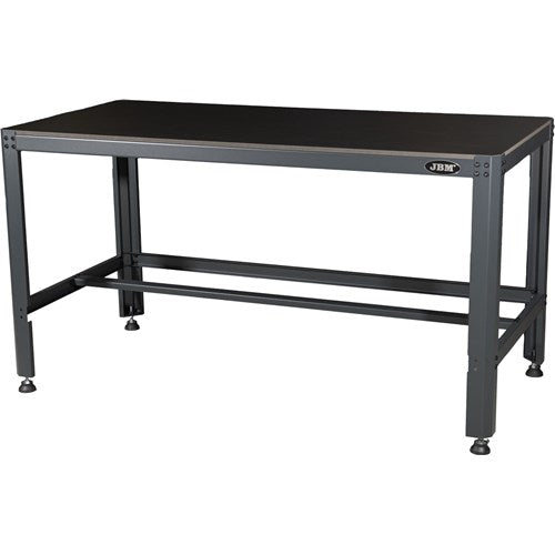 JBM teräsrunkoinen työpöytä puutasolla 1565 x 770 x 890mm