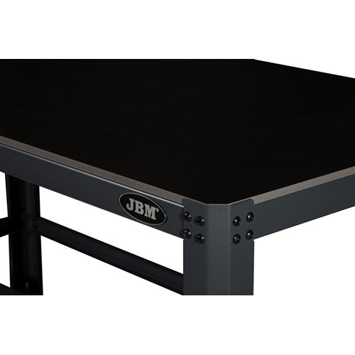 JBM teräsrunkoinen työpöytä puutasolla 1565 x 770 x 890mm