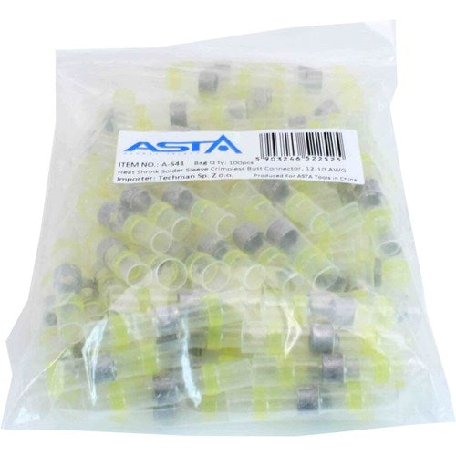 Asta kutiste jatkoliitin tinalla keltainen, 4.0- 6.0mm²/ 2.8-6mm 100kpl /pss