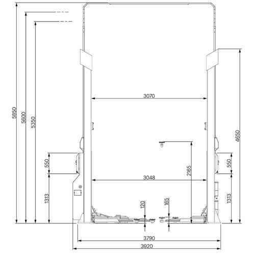 ATH matrix lift 2.65 2-pilarinostin 6500kg lattiavapaa