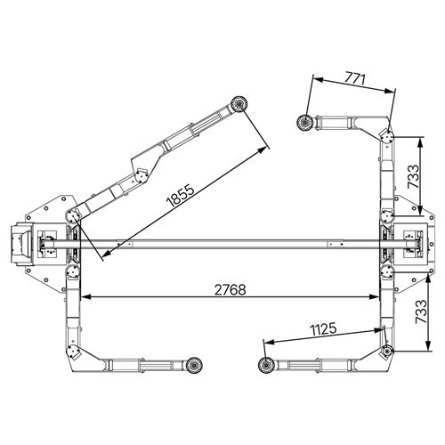 ATH matrix lift 2.65 2-pilarinostin 6500kg lattiavapaa
