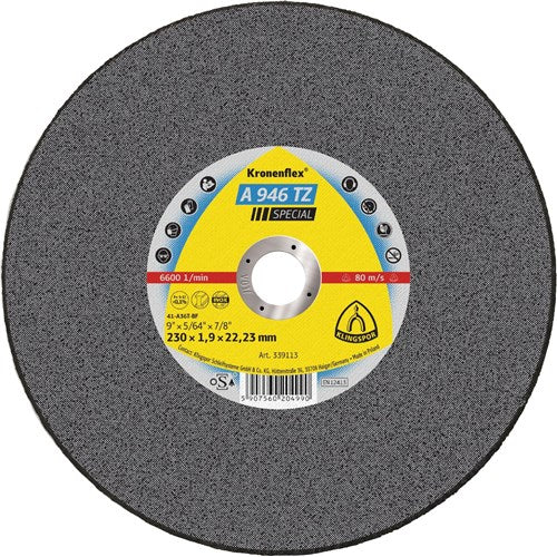 Klingspor A 946 TZ katkaisulaikka 230x1,9x22,23mm. 25KPL/PKT
