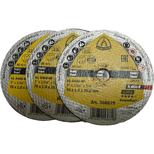Klingspor A 660 R pienoiskatkaisulaikka 76x1x10mm. 40kpl/pkt