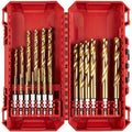 Milwaukee red hex - shockwave™ hss-tin poranteräsarja 2-10mm 19 osaa