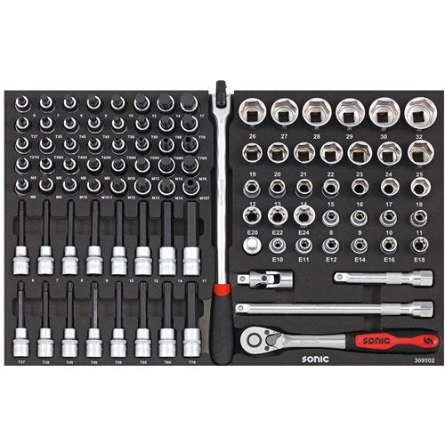 Sonic S9 NEXT työkaluvaunu työkaluilla 363 osaa + 1/2" voimahylsysarja 73 osaa