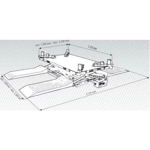 TG PL 300N paineilma rengastyönostin max. 510mm / 3000kg