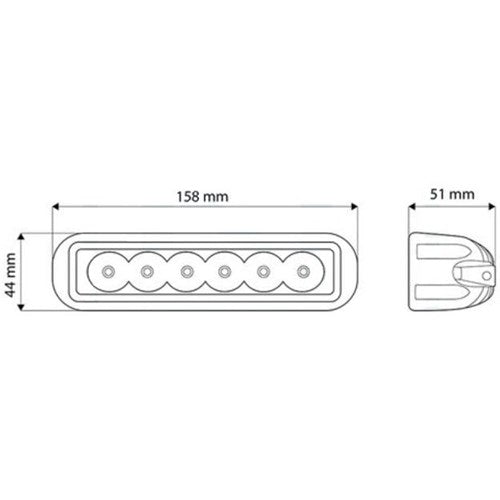TT led työvalo 18W 900LM 12/24V