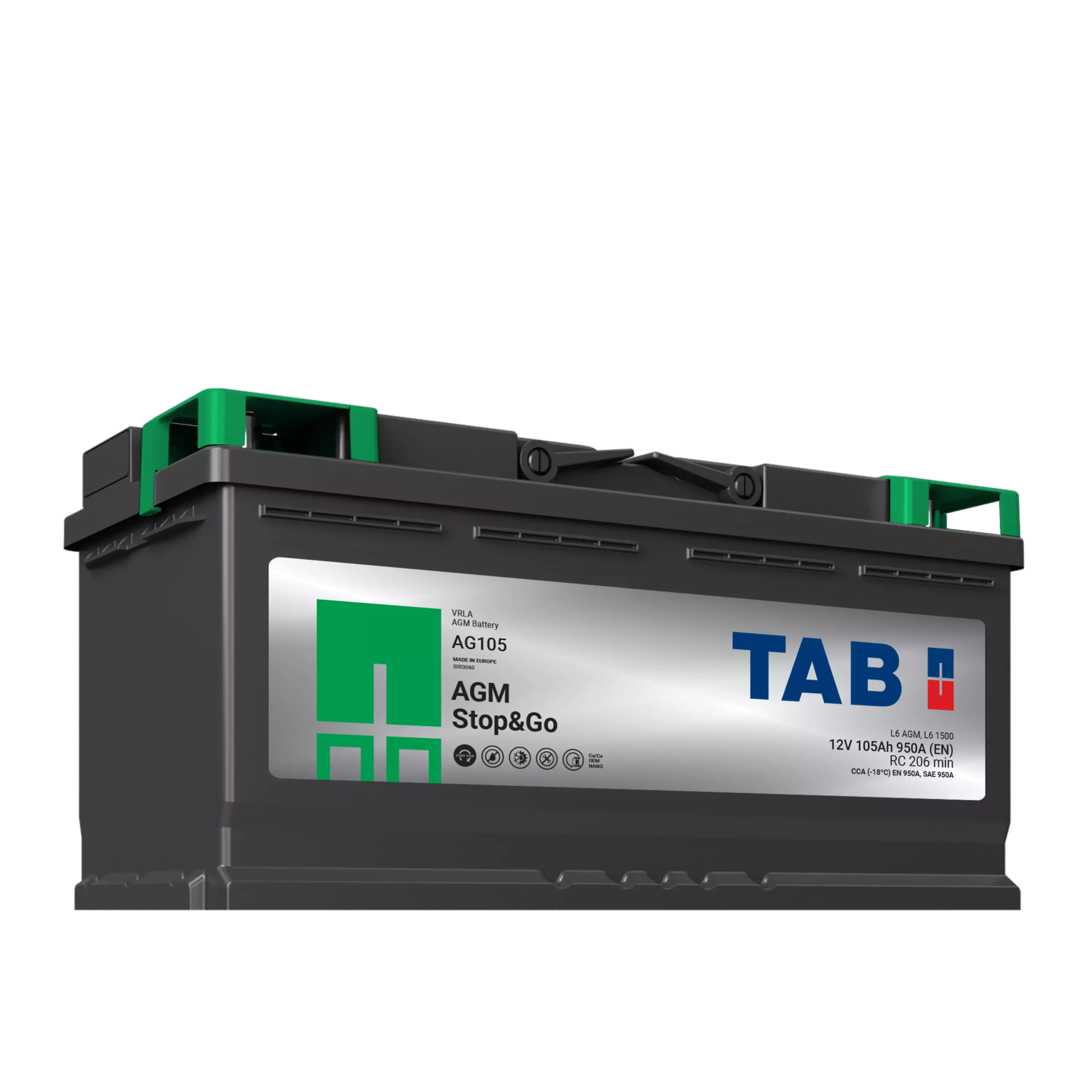 Tab EcoDry AGM AG105 394x175x190 - + (1000803)