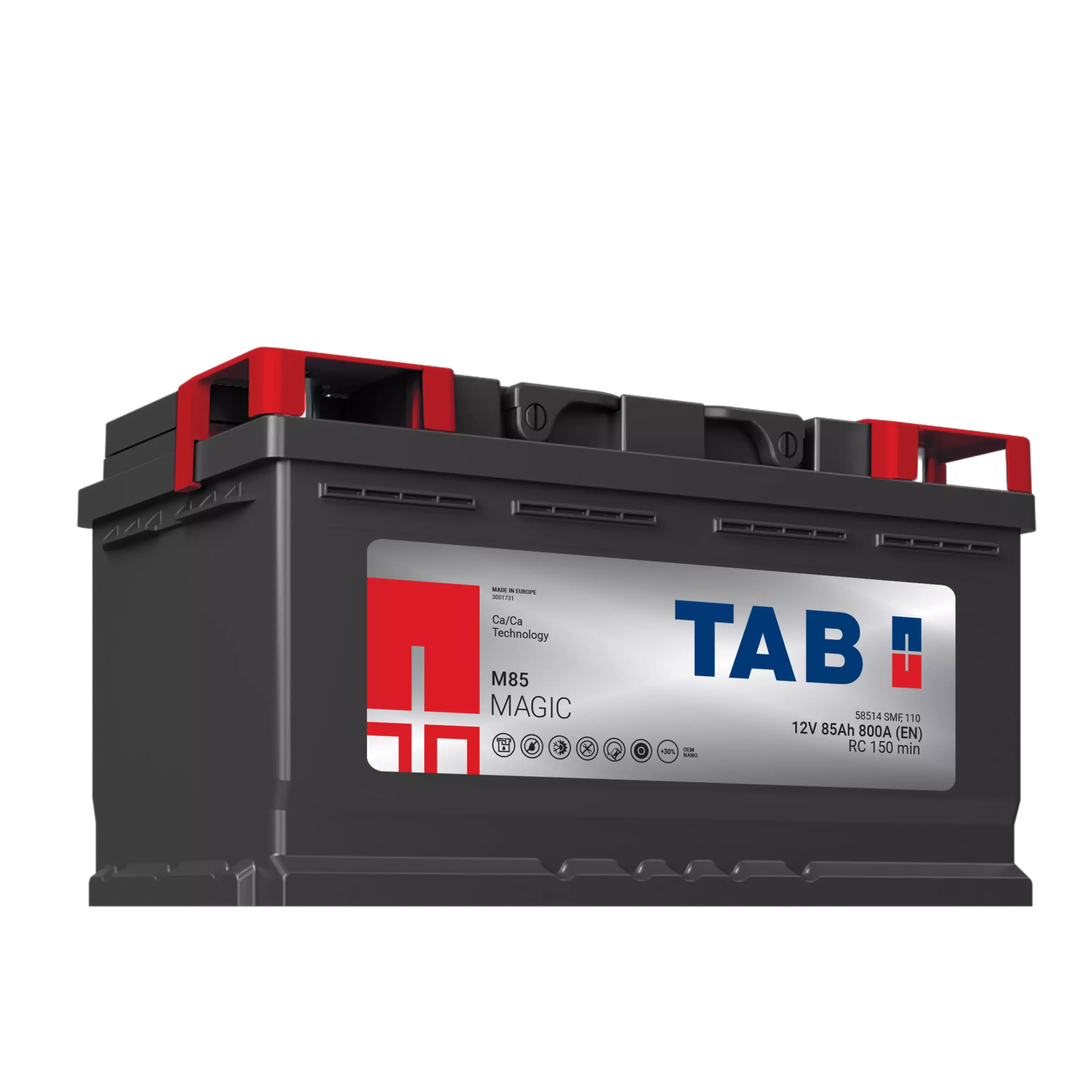 TAB käynnistysakku Magic M85 12V 85Ah 800A(EN 315x175x175 - + (1000701)