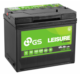 GS Leisure akku L26-80 12v 80Ah 560A (EN 260x174x225 + -