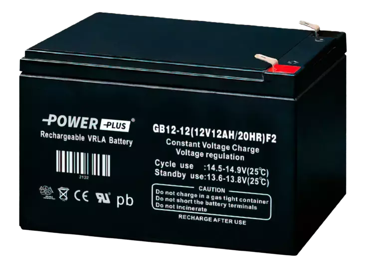 Power Plus Agm-akku 12V 12Ah 151x98x95/101 Terminal:F2 6.35mm