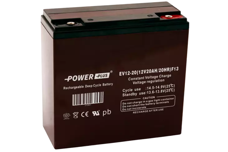 12V 20Ah Power Plus Agm-akku Deep Cycle 181x77x167/170 Terminal:F13 kierre. M5