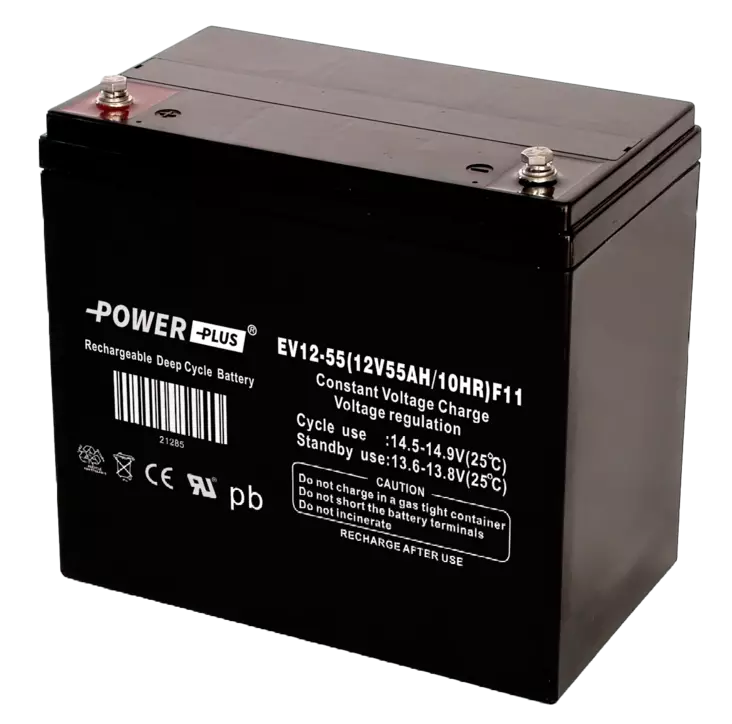 Power Plus Agm-akku 12V 55Ah Deep Cycle 229x138x211/216 Terminal:F11/M6 kierren.