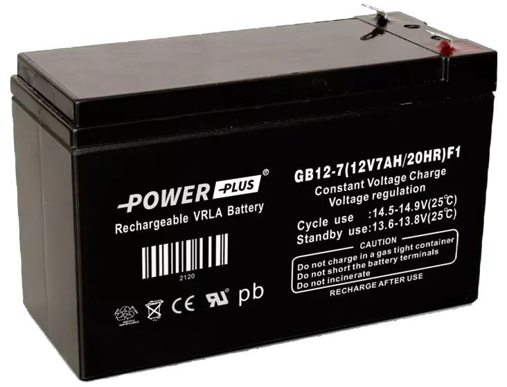 Power Plus Agm-akku 12V 7Ah 151x65x94/100 Terminal:F1 4.8mm
