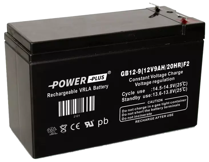 Power Plus Agm-akku 12V 9Ah 151x65x94/100 Terminal:F2 6.35mm
