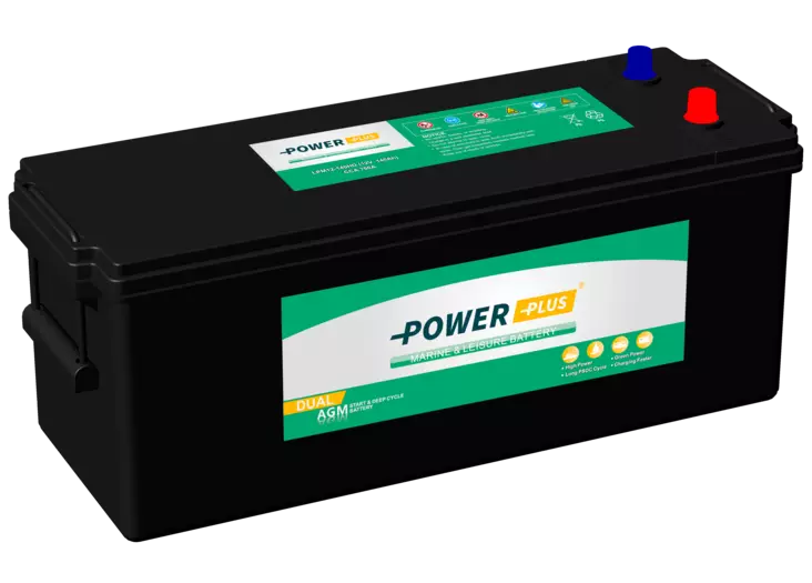 Power Plus Dual AGM LPM12-140HD12V140Ah 512x188x199/218 + - 700A CCA