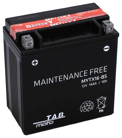 TAB AGM Mp-Akku YTX16-BS/MYTX16-BS 12V 14Ah 200A 152x88x163 + - M863 YTX16-BS