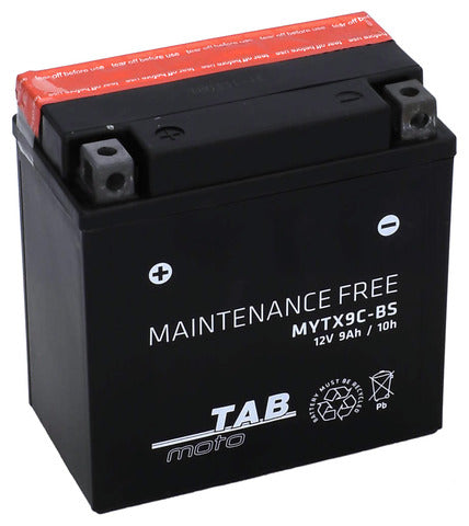 TAB Mp-Akku YTX9C-BS/MYTX9C-BS 12V 9Ah 90A 135x75x136 + - YTX9C-BS