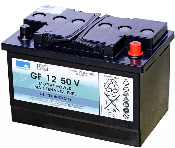 Sonnenschein geeliakku GF12/50 12v 50Ah 278x175x190 - + Dryfit