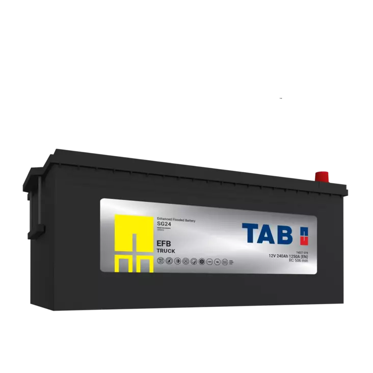 12V 240Ah 1250A(EN) TAB käynnistysakku EFB SG24 STOP&GO  517x275x214/241 + - (1001778)