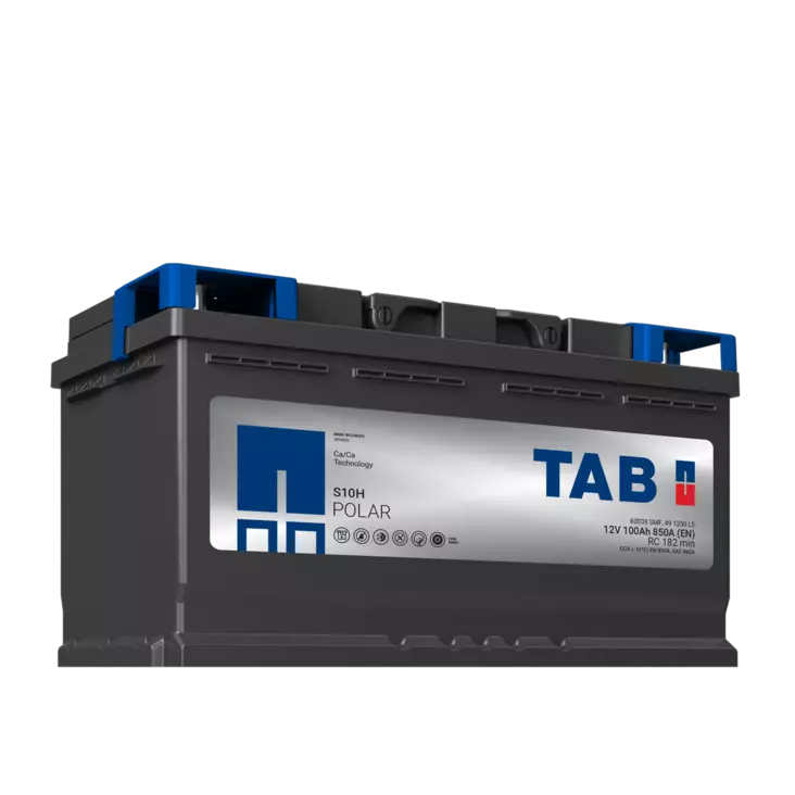 12V100Ah 850A(EN) TAB käynnistysakku Polar S10H 60038  353x175x190 - + (1000907)