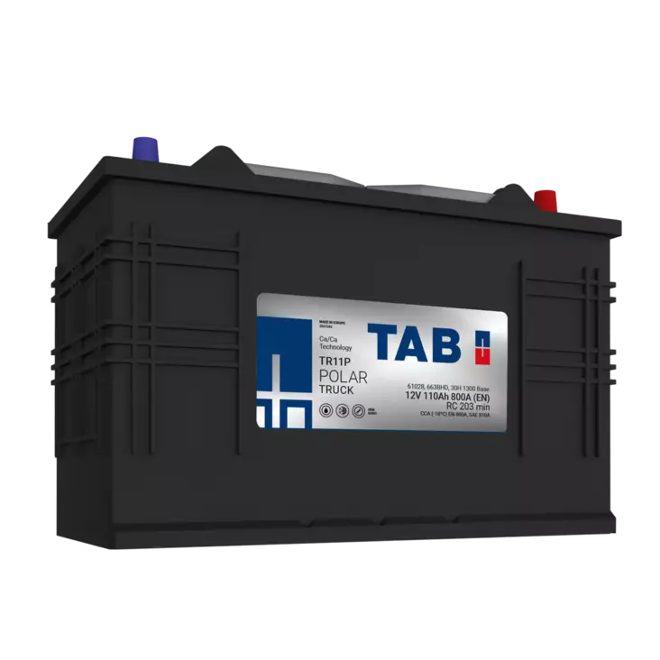 12V 110Ah 800A(EN) TAB käynnistysakku Polar Truck TR11P  345x175x233 - + (1000293) alakiinnike