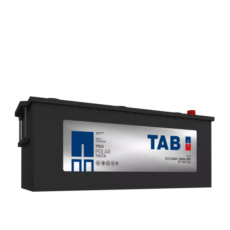 12V 225Ah 1300A(EN) TAB käynnistysakku Polar Truck TR22  518x273x214/241 + - (1003041) EMC