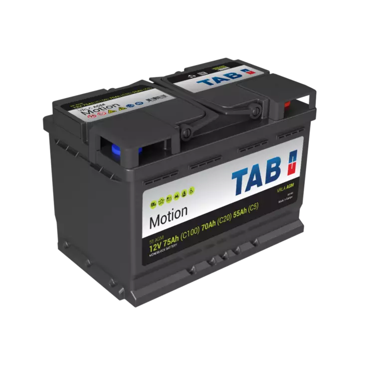 TAB Motion 55 AGM 12v 70Ah/20H 278x175x190 - + (1000570)