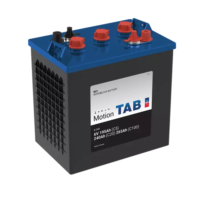 6V 240AH/20HR DT TAB Motion BCI B240  264x183x245/268 Kartionapa+kierretappi