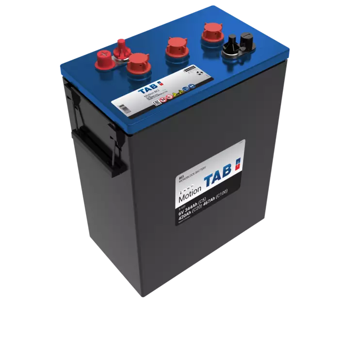 6V 420Ah/20HR EUT TAB Motion BCI B420 311x181x386/411 Kartionapa+kierretappi