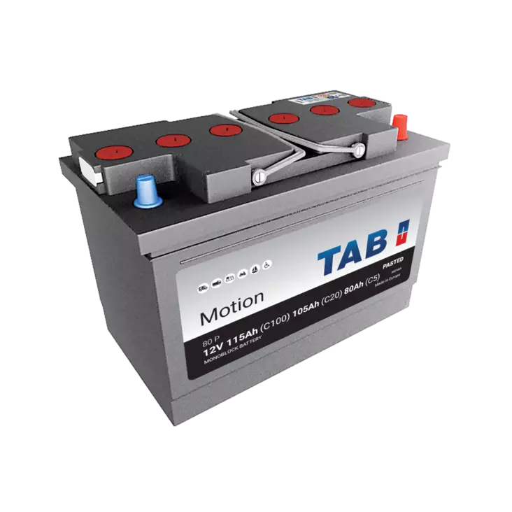 12v 105Ah 80P TAB Motion Pasted 315x175x212 - + Massalevy (1000769)
