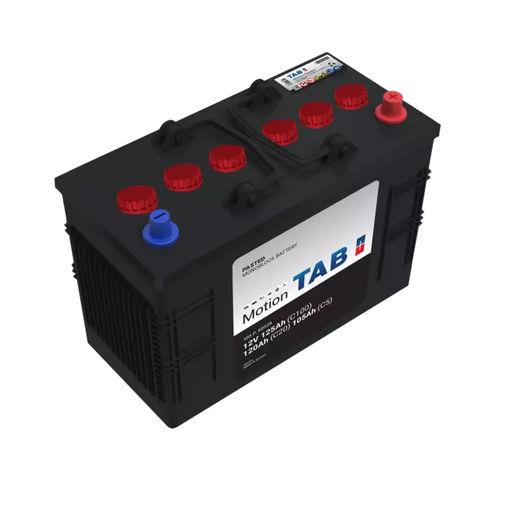 12v 120Ah 105P TAB Motion Pasted 342x172x214 - + Massa. (1000761)