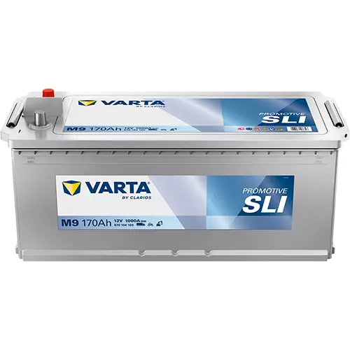 12V 170Ah 1000A (EN) Varta Promotive M9  513x223x223 + - ALAKIINNIKE