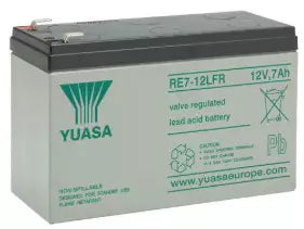 Yuasa Agm-akku 12V 7Ah RE7-12LFR 151*65*94*100 Terminal:F2 6.3mm(10Vuoden